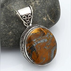 IRON TIGER EYE PENDANT